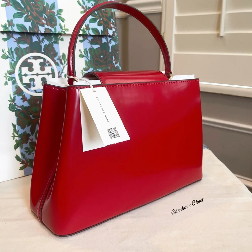 🔥NeW! $598 Tory Burch Britten Satchel - Picture 4 of 14